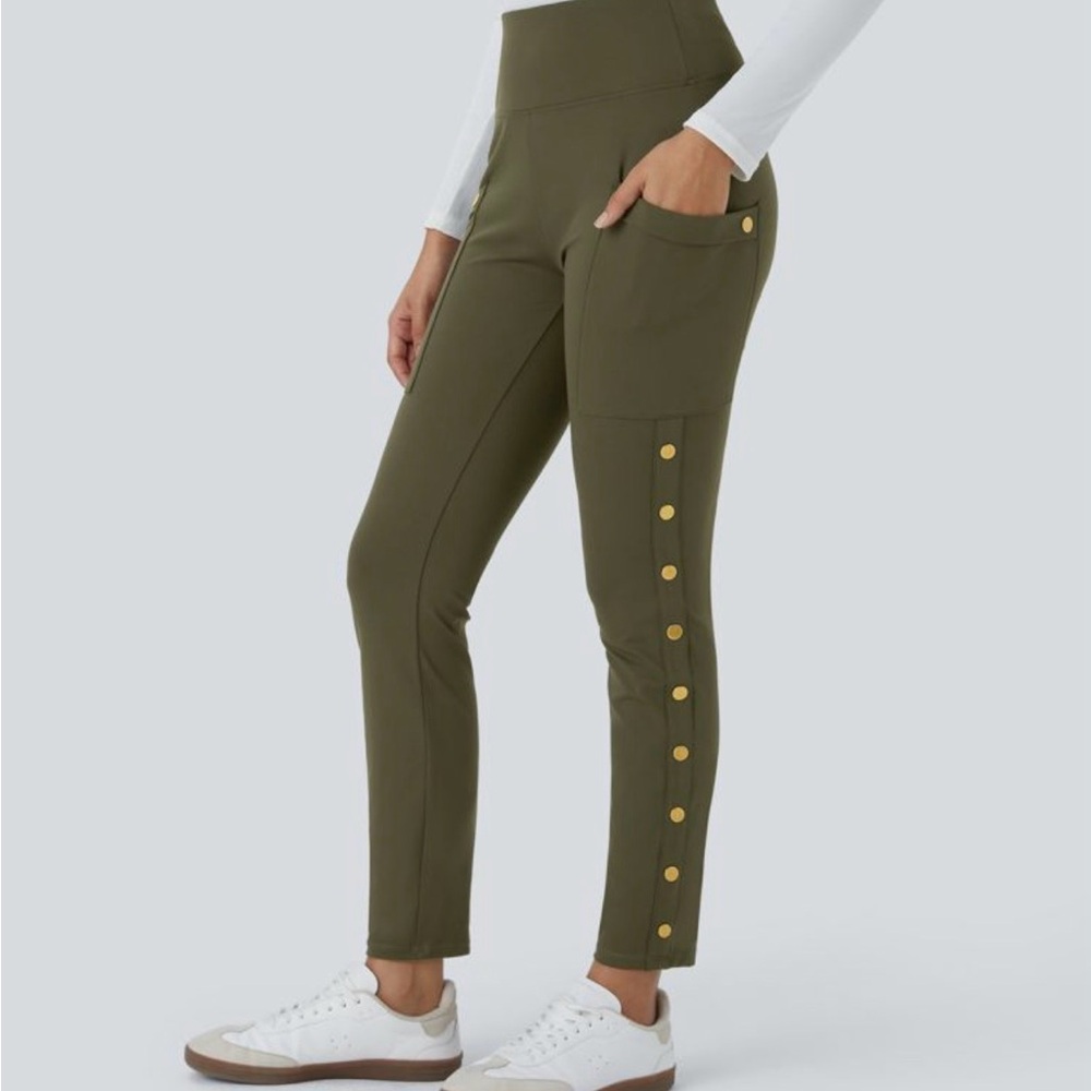HALARA NWT DayStretch High Waisted Decorative Pocket Skinny Ankle Length Casual